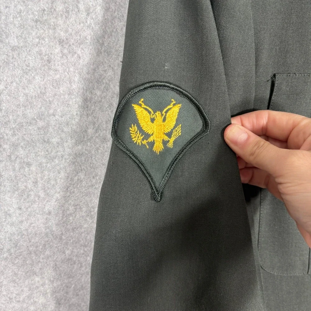 Vintage US Army‎ Uniform Dress Jacket 37S Wool Vietnam WI National Guard Patches